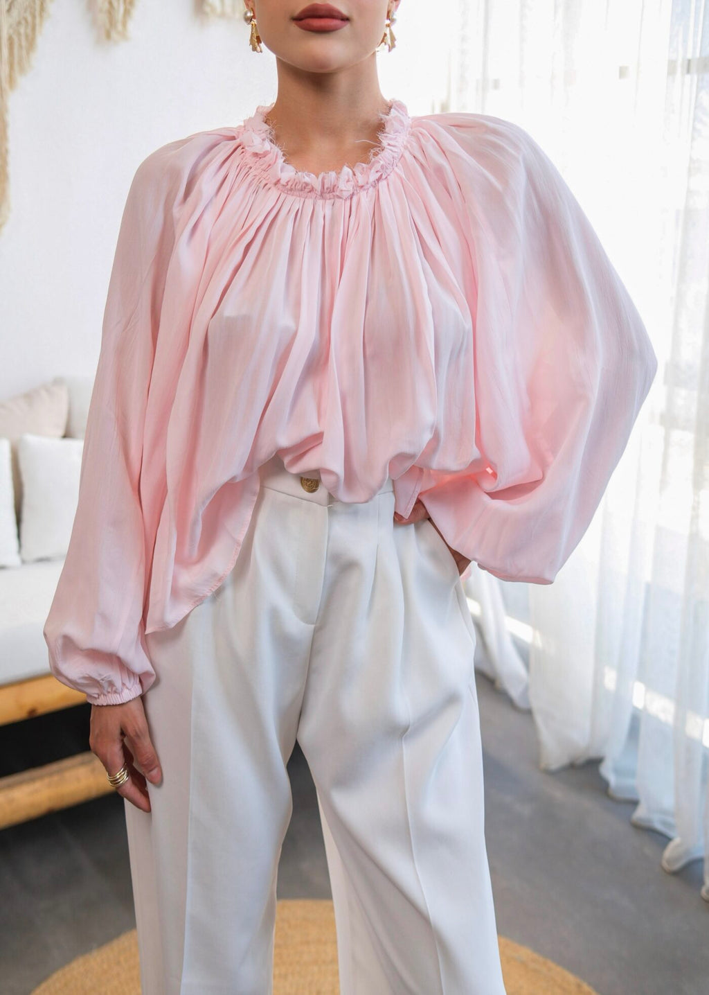 Blouse Seden Rose