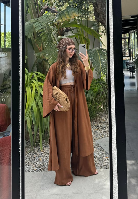 Pantalon Kimono Oya Marron