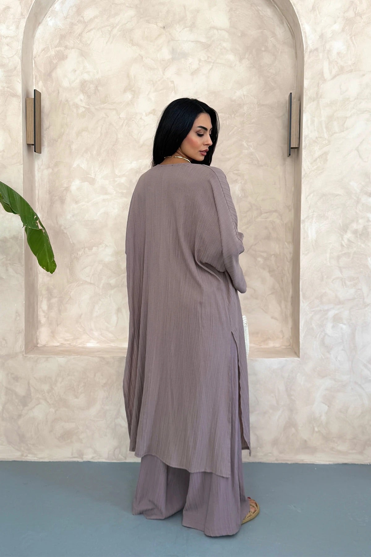 Haut Kimono Oya Taupe