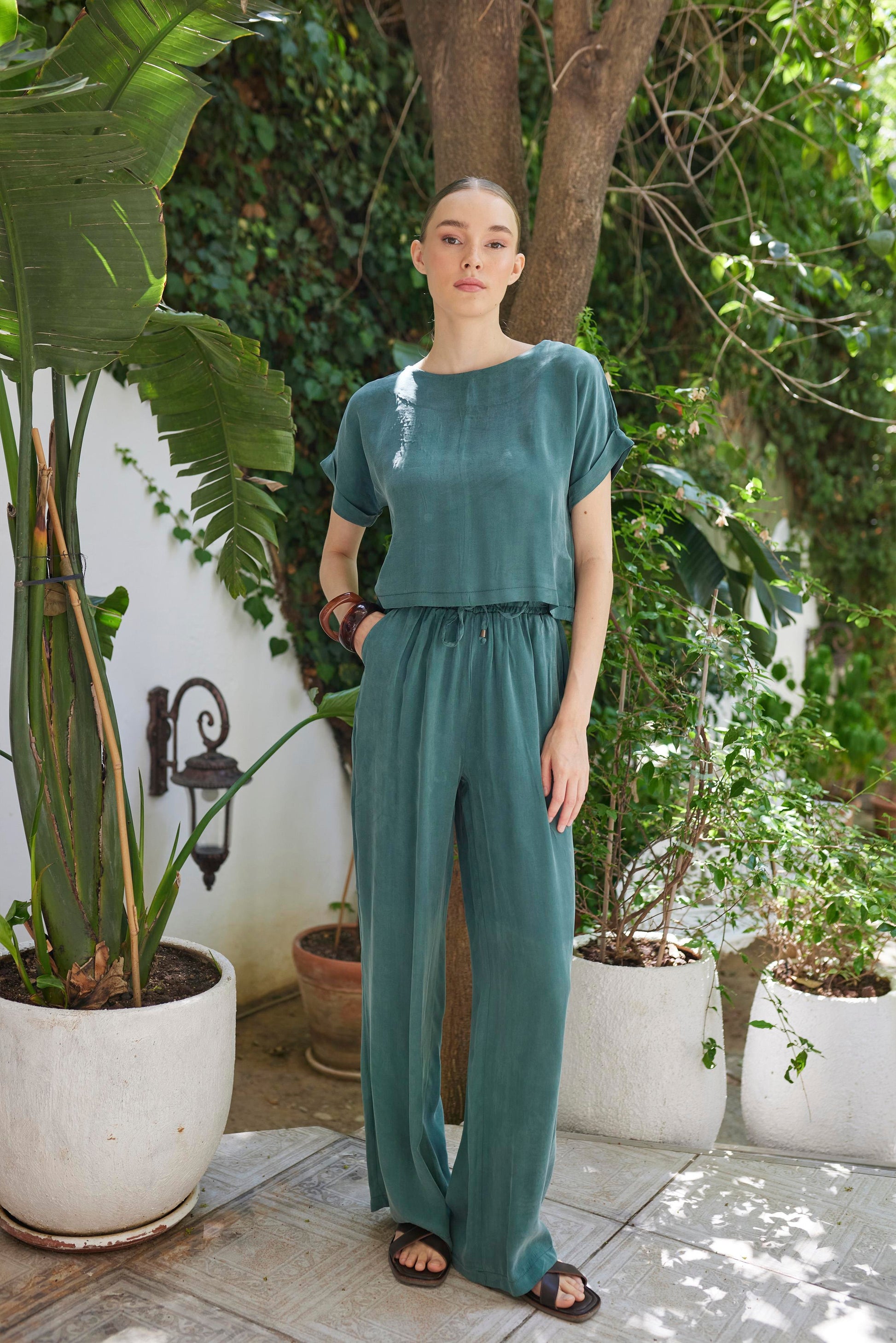 Pantalon Mahra Emeraude