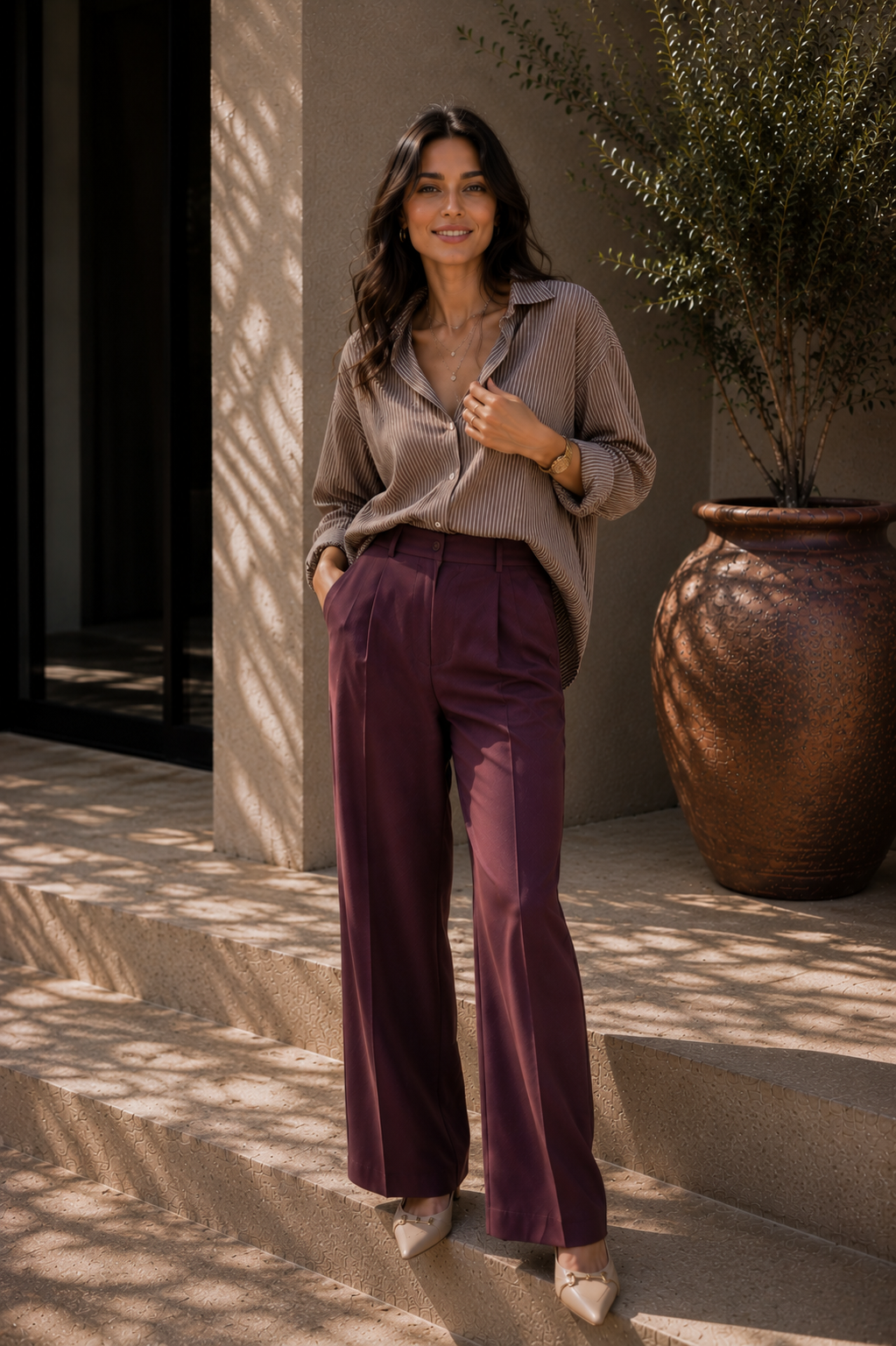 Chemise Zeynep Marron