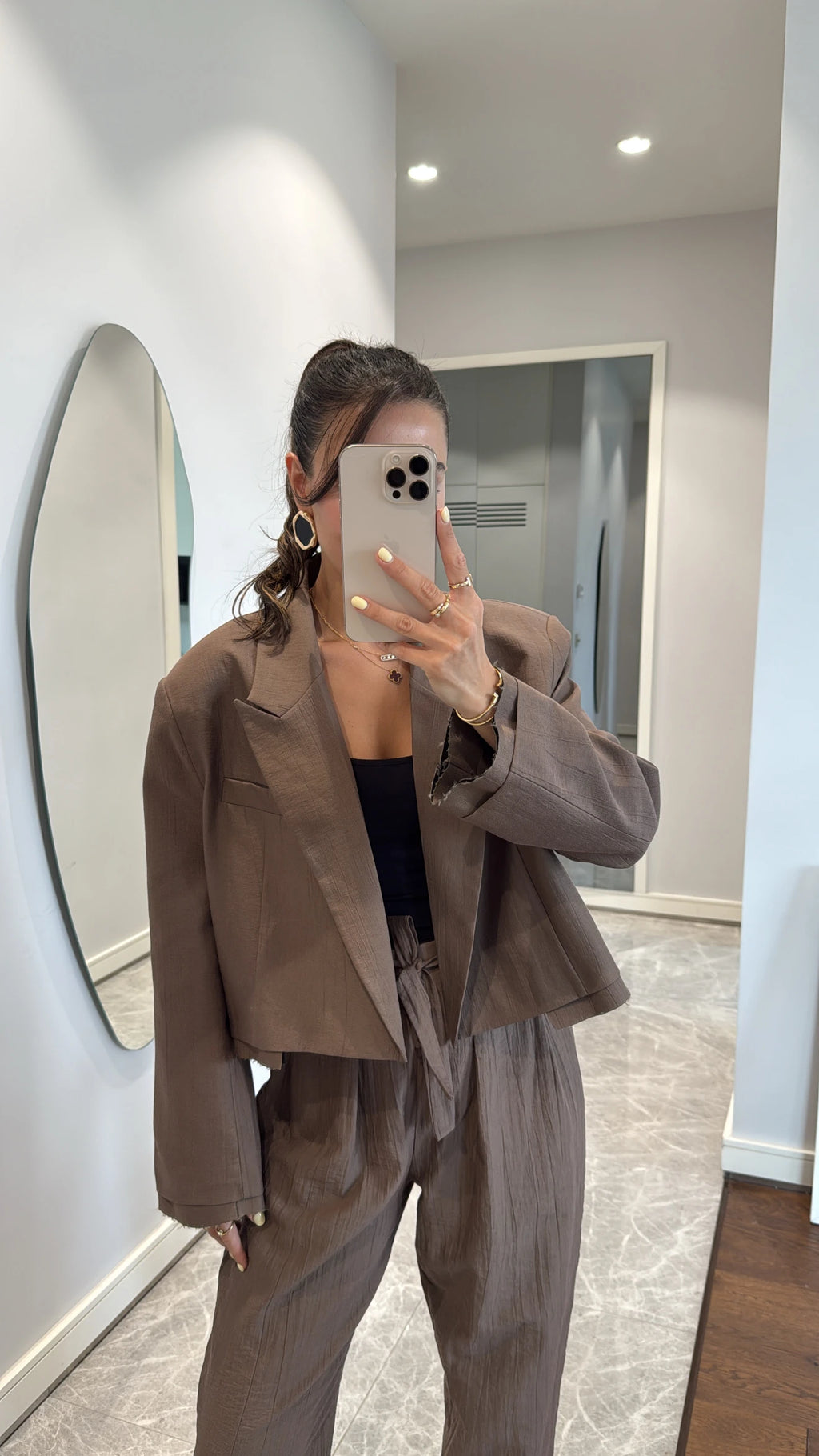 Pantalon Yasemin Marron