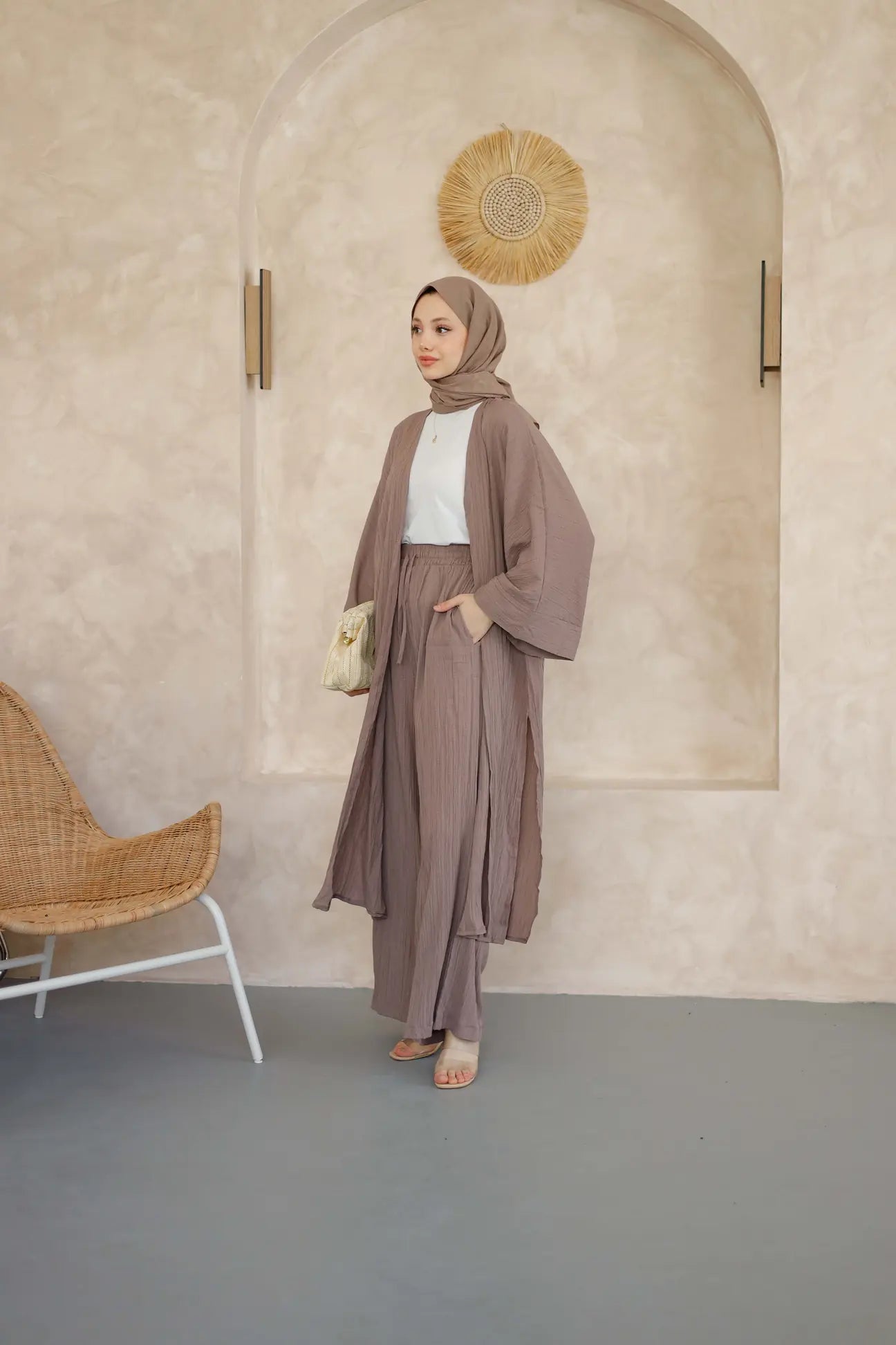 Haut Kimono Oya Taupe