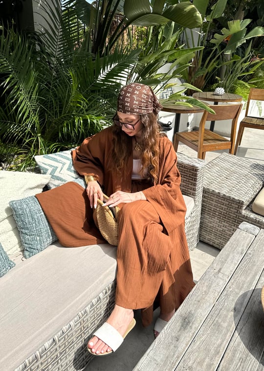 Pantalon Kimono Oya Marron