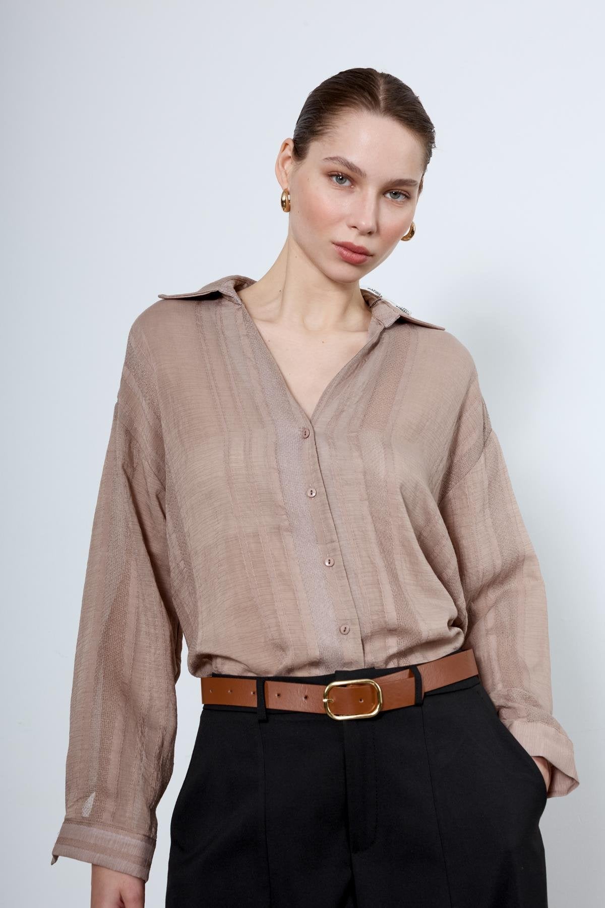 Chemisier Eda Taupe
