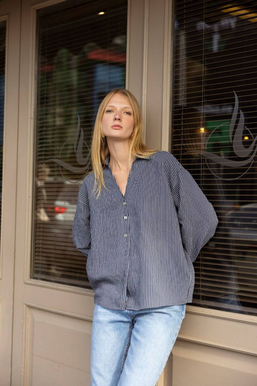 Chemisier Zeynep Bleu foncé