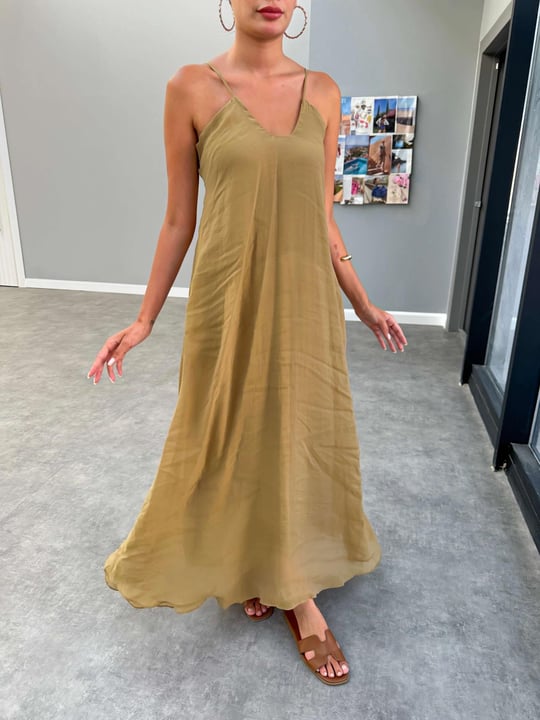 Robe longue Ada Olive