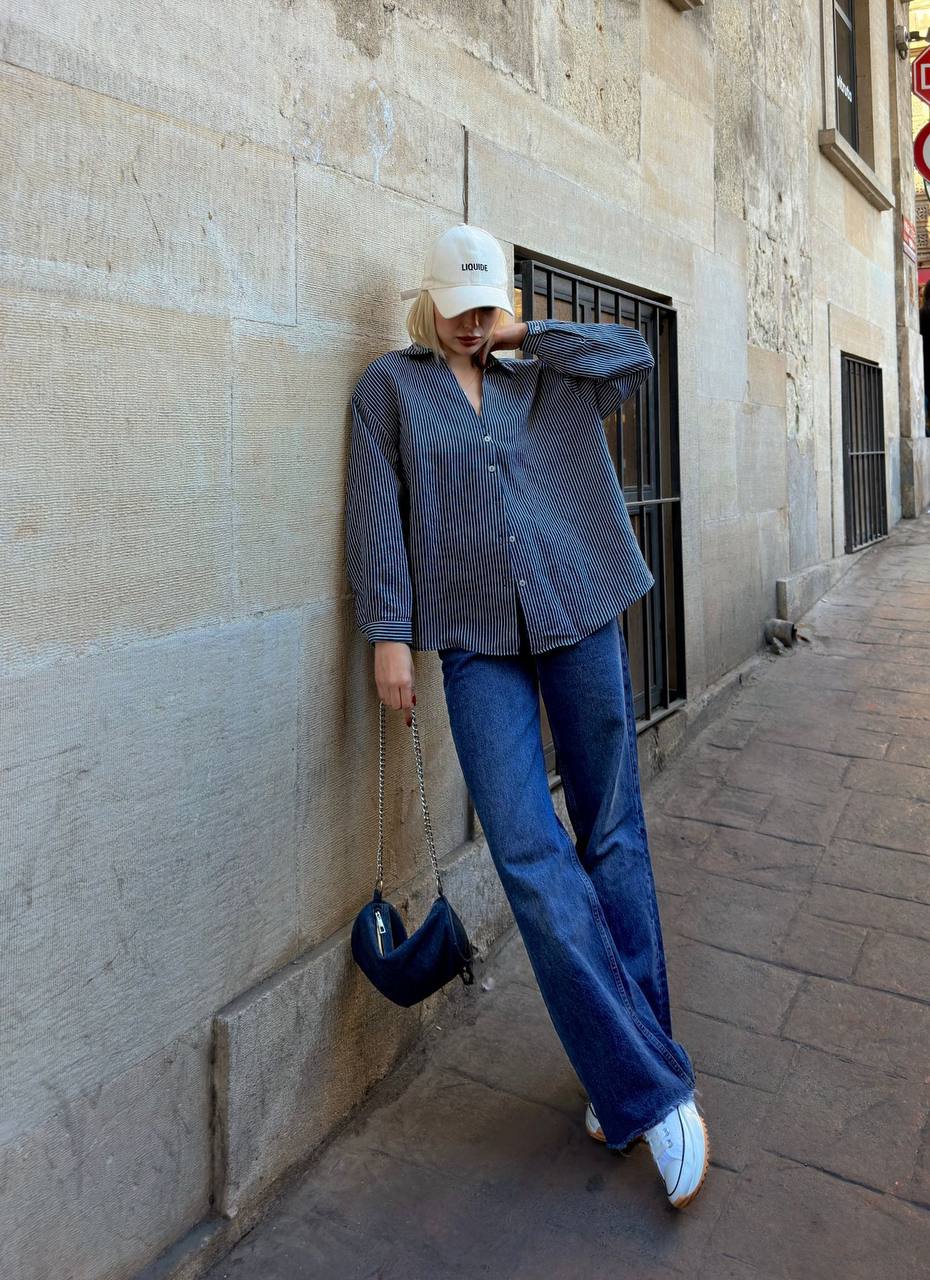 Chemisier Zeynep Bleu foncé