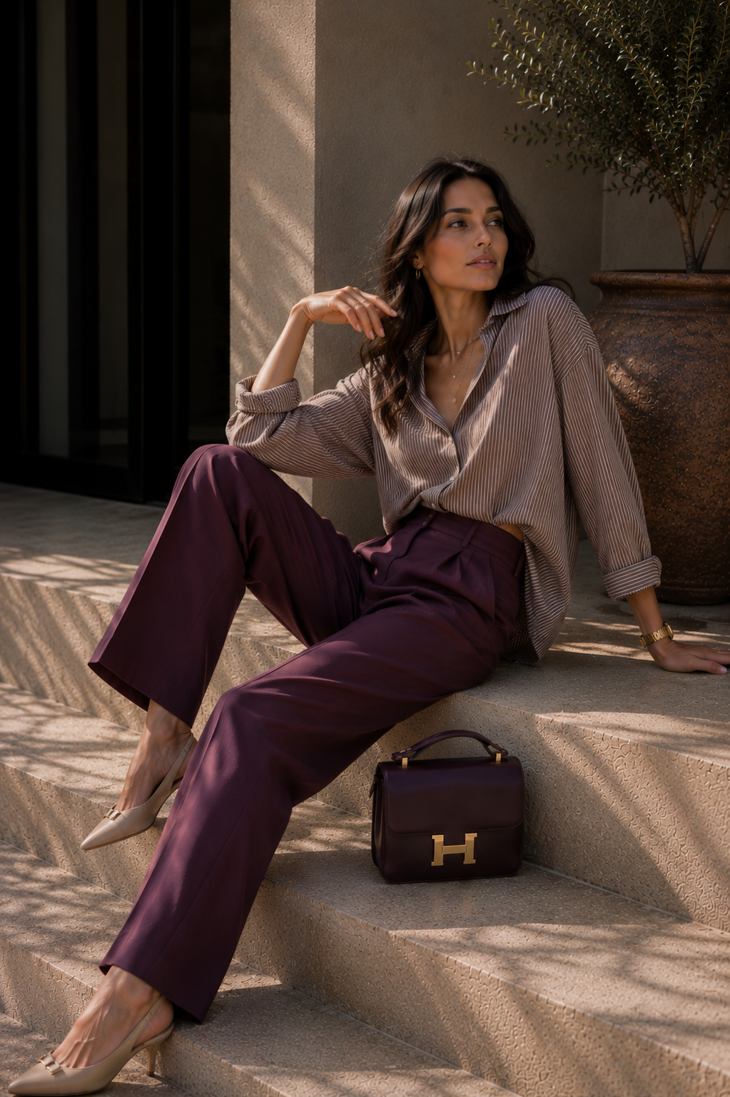 Chemise Zeynep Marron