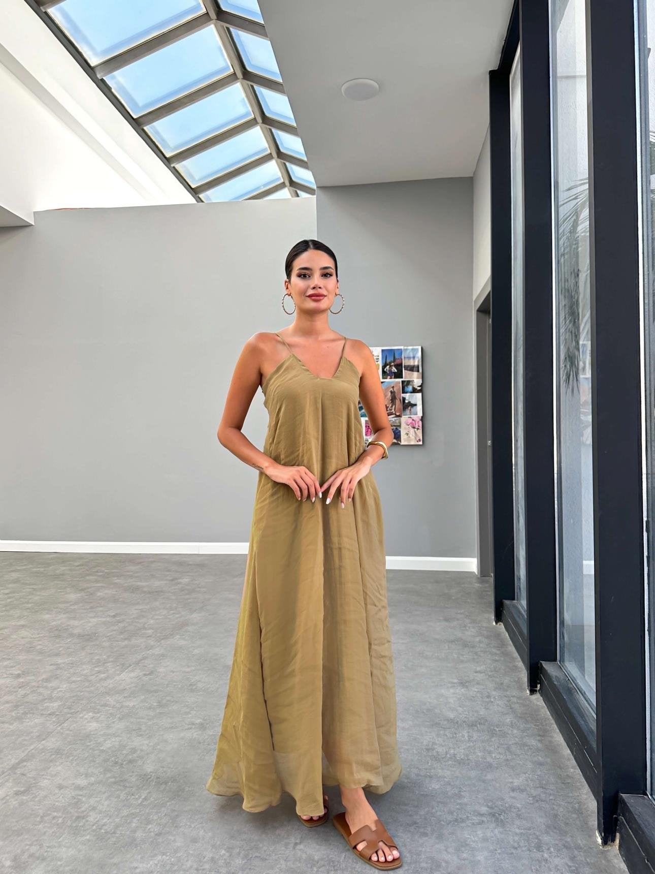 Robe longue Ada Olive