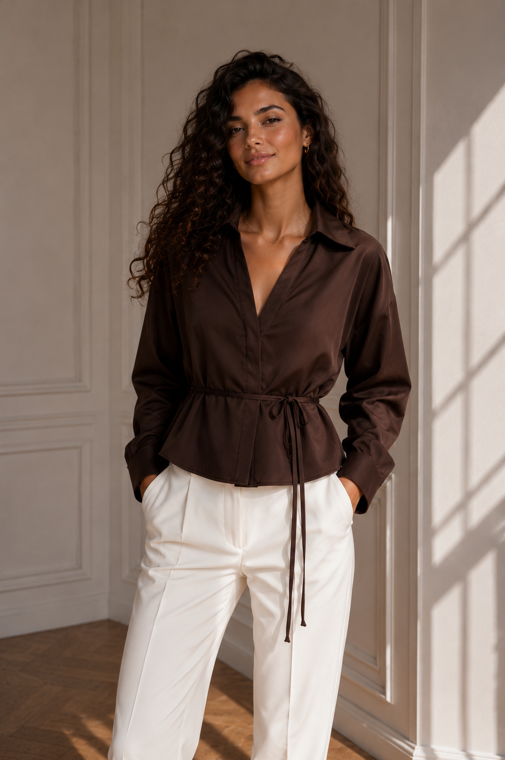 Chemise Sabaha Marron