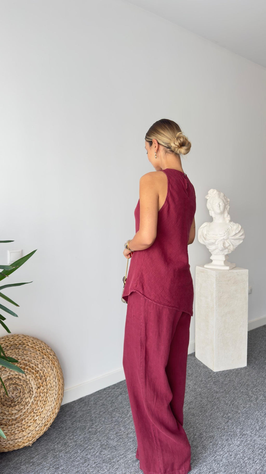 Pantalon Peri Bordeaux