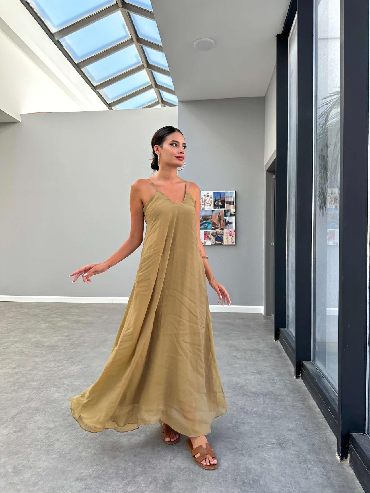 Robe longue Ada Olive