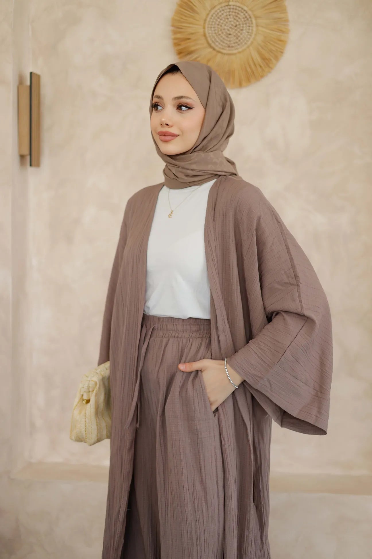Haut Kimono Oya Taupe