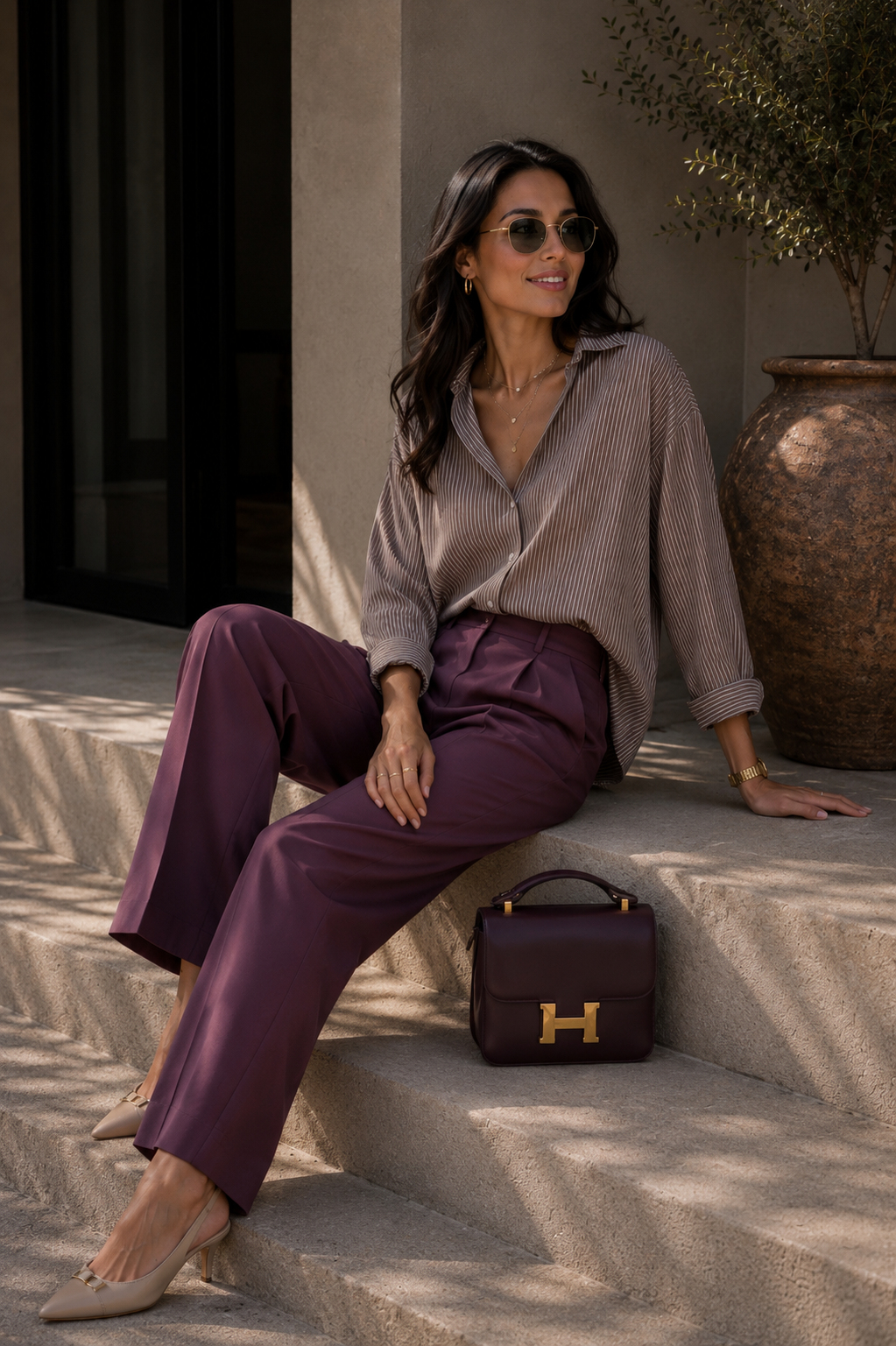 Chemise Zeynep Marron