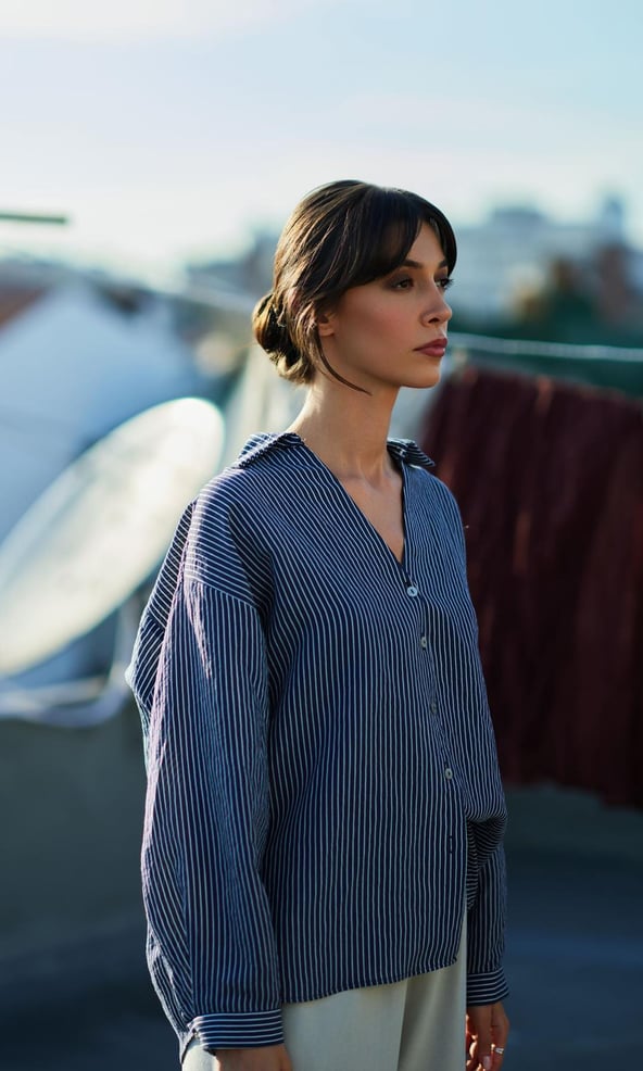 Chemisier Zeynep Bleu foncé