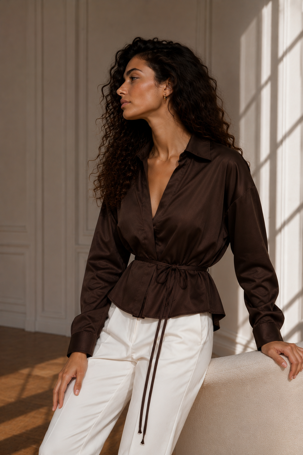 Chemise Sabaha Marron