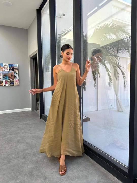 Robe longue Ada Olive