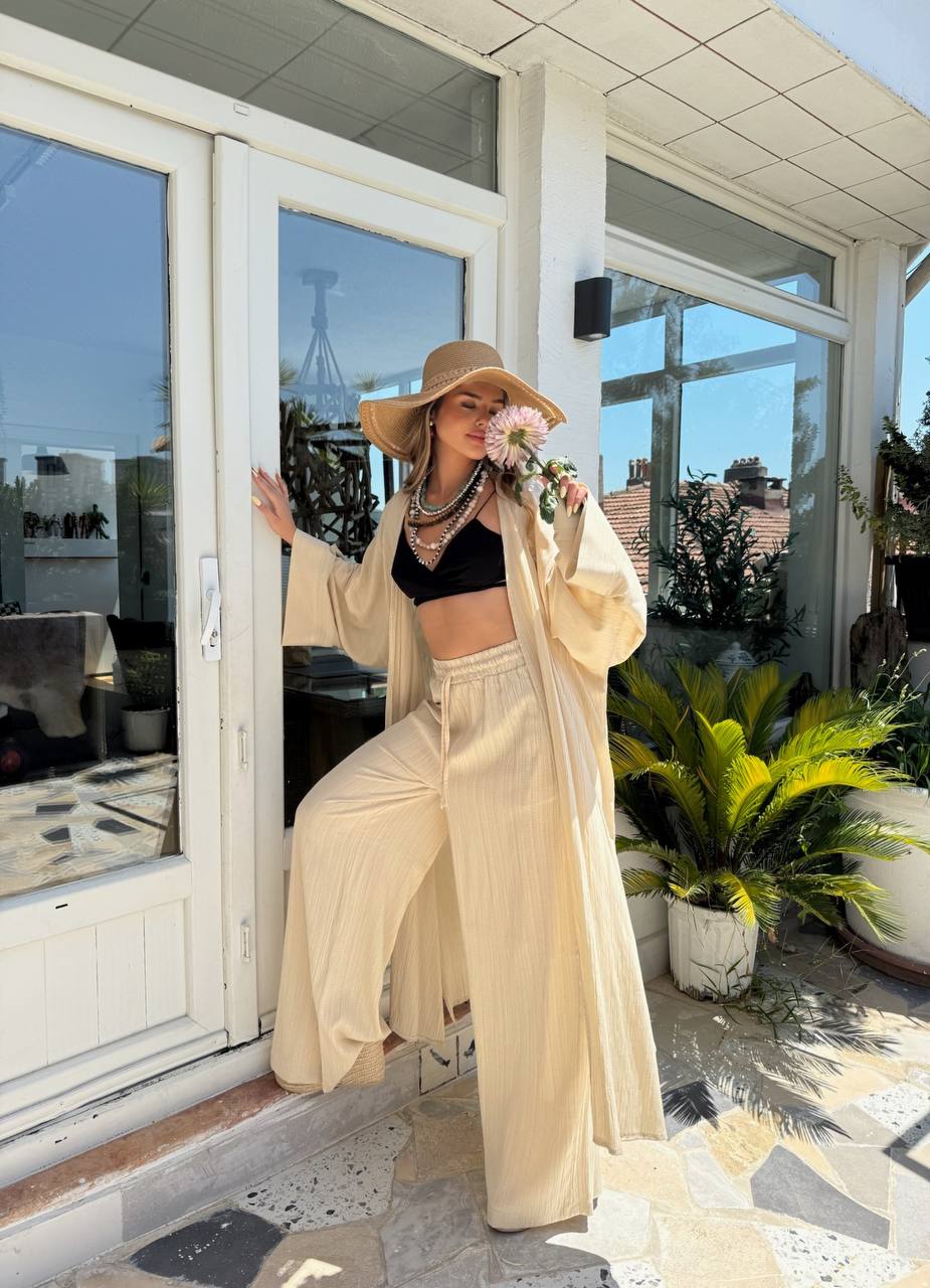 Haut Kimono Oya Beige