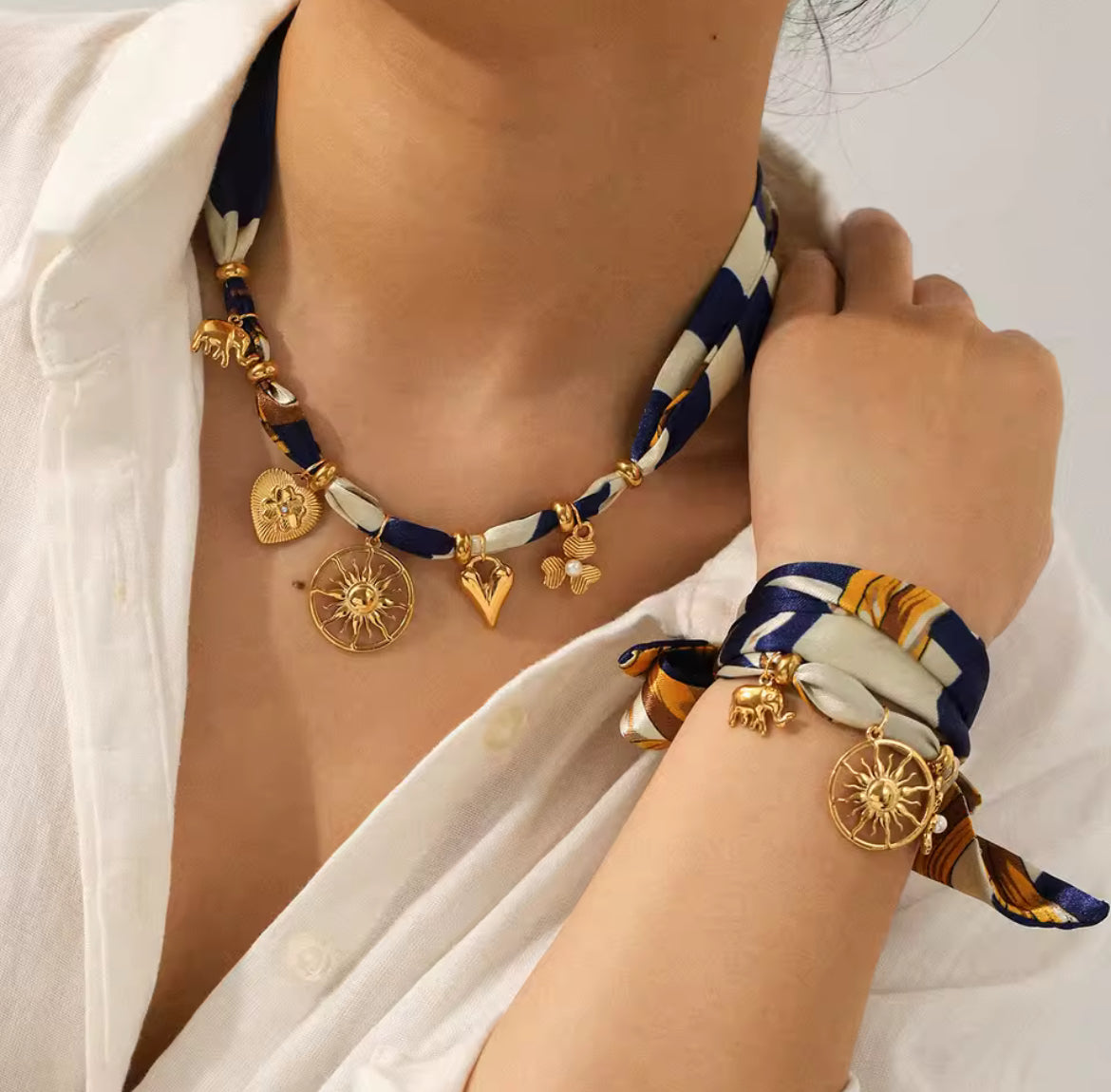 Collier ou Bracelet satin de soie