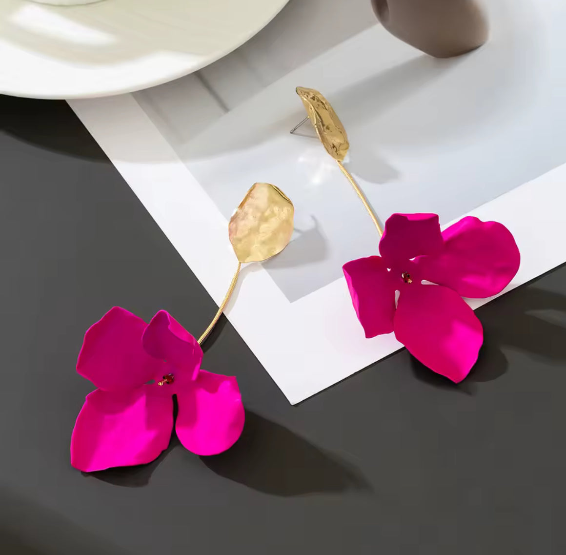 Boucles D’oreilles Fleur Pendante