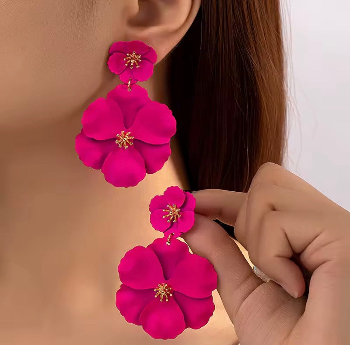 Boucle d’oreille colorée