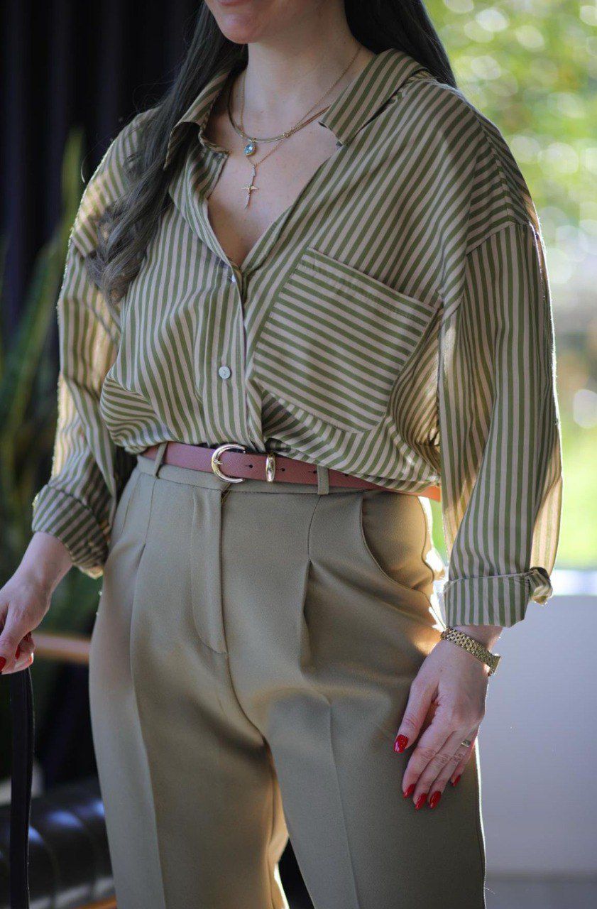 Pantalon Aleyna vert