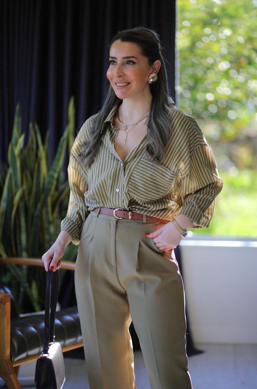 Pantalon Aleyna vert