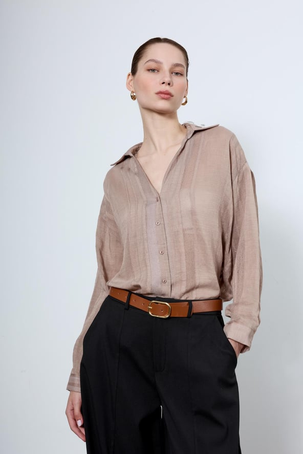 Chemisier Eda Taupe
